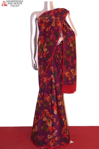 Printed Crepe Silk Sarees